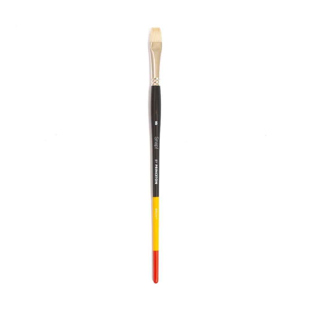 Princeton, Brushes, Art & School, Snap, Bristle, Bright, Long Handle, 8, 402195
